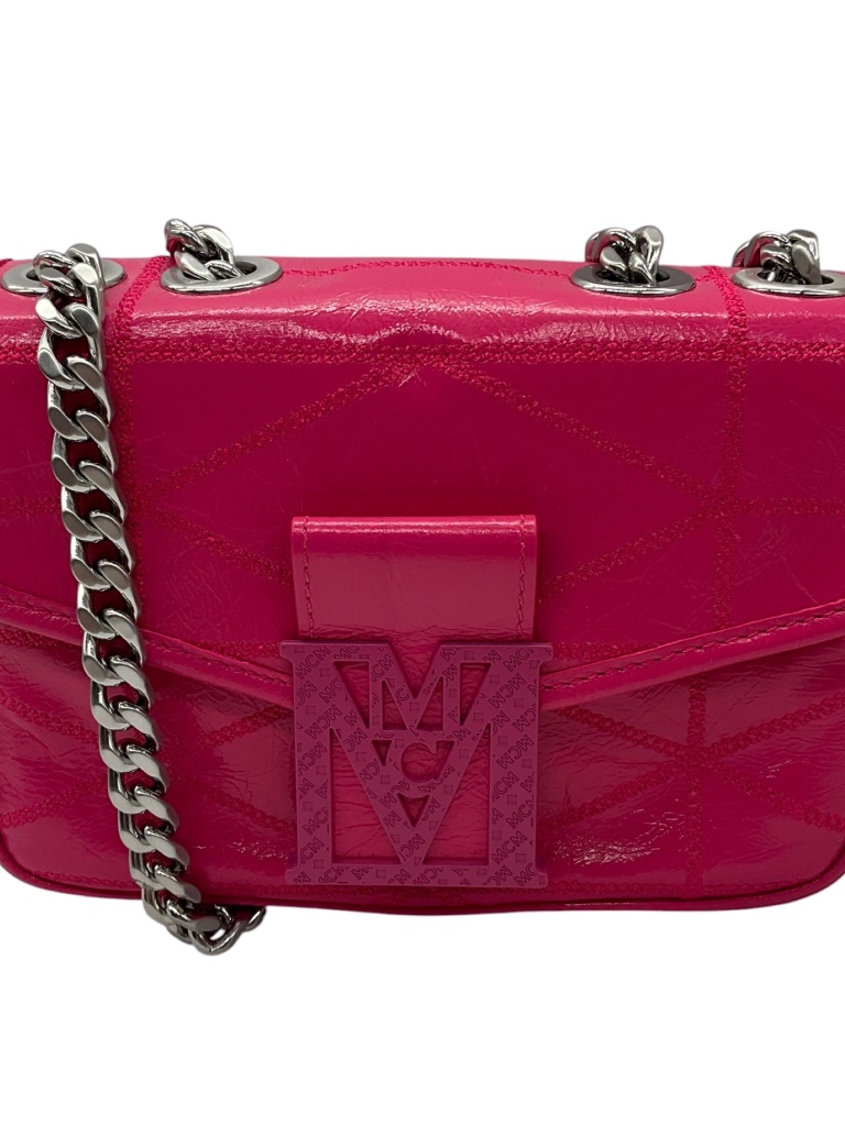 Mcm Hot Pink Leather Travia Crossbody Bag